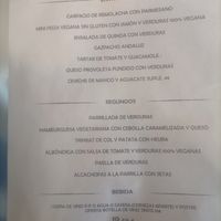 Menú vegetariano/vegano (Tambien hay carta) at La Terraza in Castello Dempuries
