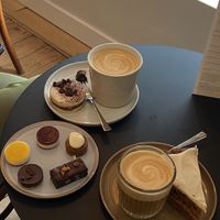 Big tiramisu, small tasting plate of all vegan options, big carrot cake    at Rose and Vanilla  in Amsterdam