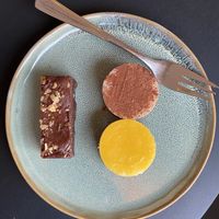 Brownie, tiramisu, mango cheesecake and yuzu cheesecake   at Rose and Vanilla  in Amsterdam