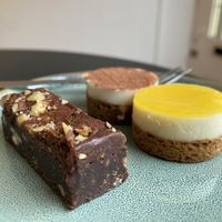 Brownie, tiramisu, mango cheesecake and yuzu cheesecake   at Rose and Vanilla  in Amsterdam