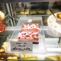 Vegan cream fruit cake at Dolce Vita Cukrászda in Szentendre