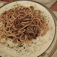 Spaghetti alle olive taggiasche at Le Bistrot in Rome