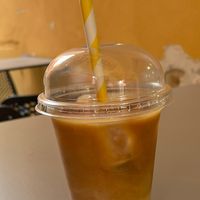 Vegan iced latte with almond milk  at Mon Cheri in Rovinj