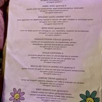 Menu   at Ministerie van Geluk in Zoetermeer