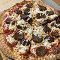 Meatball pizza   at Bizza in San Mateo