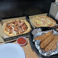 Wild West, Pineapple Express, and mozzarella  sticks   at Bizza in San Mateo