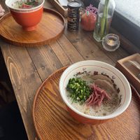 Hakata style ramen  at Bugoro All Vegan in Fukuoka