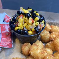 Corn and bean salad - so good!  at The Pharmacy Burger in Nashville