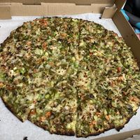 Large vegan pesto veggie pizza  at Best Desi Pizza in San Jose