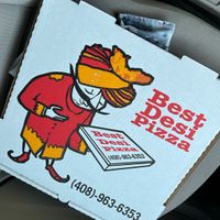Pizza box  at Best Desi Pizza in San Jose