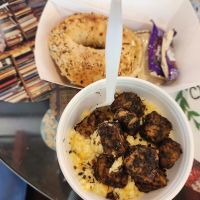 Sexy Grits and bagel with jelly at Chamblin's Uptown Cafe in Jacksonville