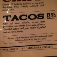 Vegan cheeses statement on menu at Merchant Ale House in St Catharines