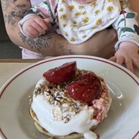 Very good pancakes, my partner had the burrito which he said was also nice   at Hard Lines Cafe in Cardiff