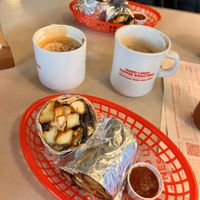 vegan burrito   at Hard Lines Cafe in Cardiff