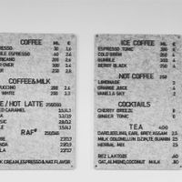 Menu  at Coffe Novi  in Herceg Novi