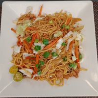 Vegan noodles at Zanenza's in Panglao