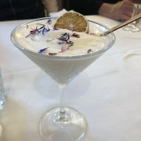 Lemon sorbetto. Double checked that it was vegan. Not made in house, it says “may contain” milk on the label, so if you have allergies beware. But it is vegan friendly.   at Le Charaban in Aosta