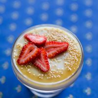 Amazing traditional Portuguese coconut pudding :)  at Centro Tinkuy - Gracias a la Vida Association in Sintra