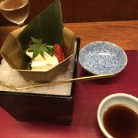 Iced tofu  at Tosuiro in Kyoto