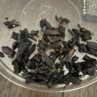 Extremely burnt mushrooms   at Naked Farmer in Sunrise