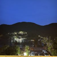 Overlooking the bay from our table  at The Villa in Marigot Bay