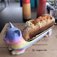 Completo con chucrut, tomate, mayonesa   at Vegansté in Providencia