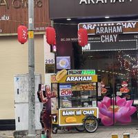 New  banh mi cart outside  at Araham in Ho Chi Minh City