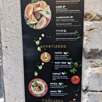 Menu - starters at LyBeyrouth in Lyon