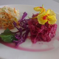 Apple slaw and sauerkraut at Pure on Raw in Sheffield