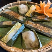 Four flavors of cakes - Banh Tu Vi  at Shamballa Vegetarian Restaurant & Greenhouse in Da Nang