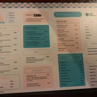 Menu  at Chambers in Galle