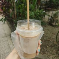 Coconut coffee #Veganuary at The Garden Cafe & Vegetarian Food in Hue