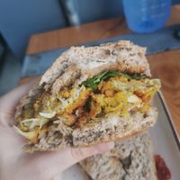 The inside of the mushroom burger at URBN Forest  in Larnaca