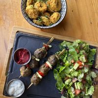 Courgette and souvlaki   at URBN Forest  in Larnaca