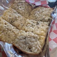 Vegan cheesy garlic bread   at Town Hall Pizza in Berrien Springs