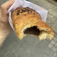 Chocolate croissants   at Forn De Pa Lleida in Barcelona