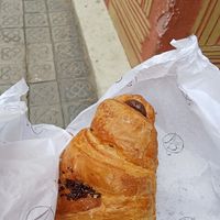Croissant de chocolate at Forn De Pa Lleida in Barcelona