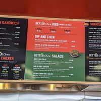 Complete posted menu. at Better Chew Kitchen - Vallejo in Vallejo