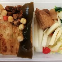 bento box containing rice, veggies, and tofu for takeout at Amitābha  - 阿彌搭巴 in Jian