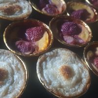 vegan and gluten free cakes. 
those are coconut and strawberry - orange.
VEGAN AND GLUTENFREE. at The Hangover Corner in Ibiza