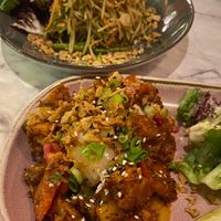 Papaya salad and Chilli Chiken   at Meat The Vegans in North West London