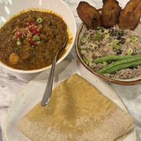 Caribbean goat curry   at Meat The Vegans in North West London