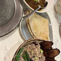 Curry ‘goat'  at Meat The Vegans in North West London