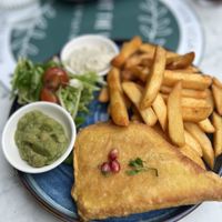 Fish and chips   at Meat The Vegans in North West London