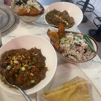 Curry Goat & Jerk Chicken Stew  at Meat The Vegans in North West London