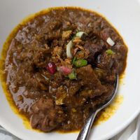 Carribbean goat curry at Meat The Vegans in North West London
