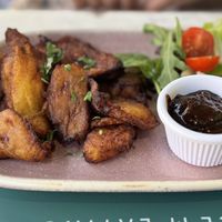 Frittierte Koch Bananen  at Meat The Vegans in North West London