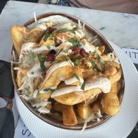 Cheesy chips   at Meat The Vegans in North West London