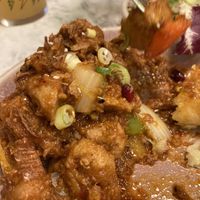 Crispy chicken - spicy!  at Meat The Vegans in North West London