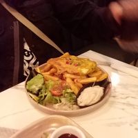 Fish and chips at Meat The Vegans in North West London